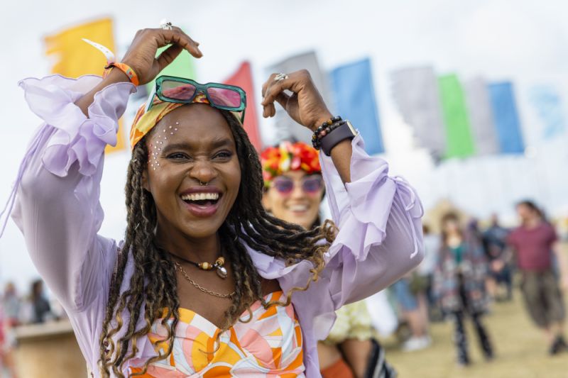 Lady dancing at a festival